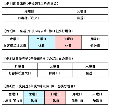 出荷日事例